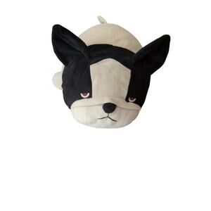 French Bulldog Super Soft Plush Black and White VGUC LIV Heart